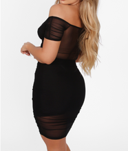 Load image into Gallery viewer, SHEER SHOULDERS DRESS